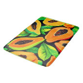 Tropical Papaya Paradise Badematte (Schrägansicht)