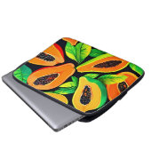 Tropical Papaya Paradise Laptopschutzhülle (Vorne Knopf)