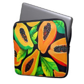 Tropical Papaya Paradise Laptopschutzhülle (Vorderseite Links)
