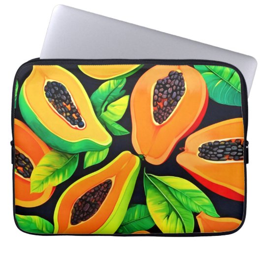 Tropical Papaya Paradise Laptopschutzhülle (Vorderseite)