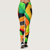 Tropical Papaya Paradise Leggings (Rückseite)