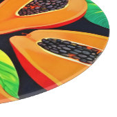 Tropical Papaya Paradise Schneidebrett (Ecke)