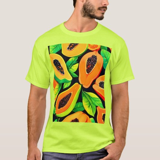 Tropical Papaya Paradise T-Shirt (Vorderseite)