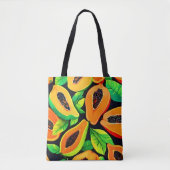 Tropical Papaya Paradise Tasche (Vorderseite)