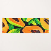 Tropical Papaya Paradise Yogamatte (Vorderseite (Horizontal))