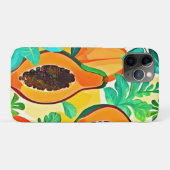 Tropical Papaya Pop Art Case-Mate iPhone Hülle (Rückseite (Horizontal))