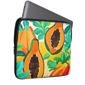 Tropical Papaya Pop Art Laptopschutzhülle (Vorne Rechts)