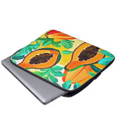 Tropical Papaya Pop Art Laptopschutzhülle (Vorne Knopf)