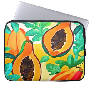 Tropical Papaya Pop Art Laptopschutzhülle