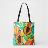 Tropical Papaya Pop Art Tasche (Vorderseite)