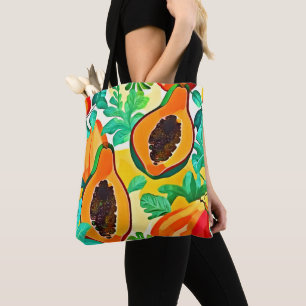 Tropical Papaya Pop Art Tasche
