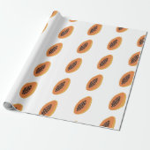 Tropical Papaya Print Fruchtsaft Spaß Orange White Geschenkpapier (Ungerollt)