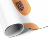 Tropical Papaya Print Fruchtsaft Spaß Orange White Geschenkpapier (Rolleneckpunkt)