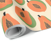 Tropical Papaya Warm Orange Geschenkpapier (Rolleneckpunkt)