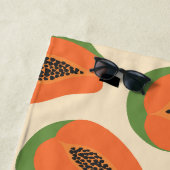 Tropical Papaya Warm Orange Strandtuch (Beispiel)