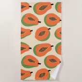 Tropical Papaya Warm Orange Strandtuch (Vorderseite)