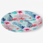 Tropical Paper Party Plates Pappteller (Schrägansicht)
