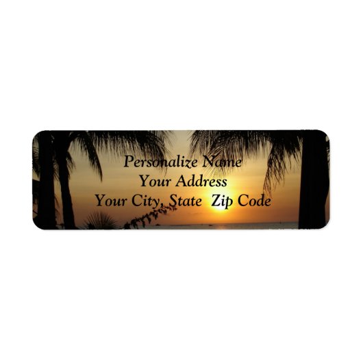 Tropical Paradise Address Label (Vorne)
