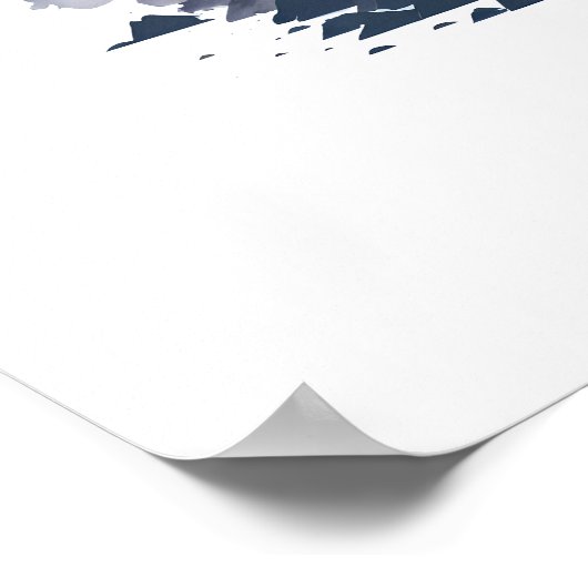 Tropical Paradise Aquarell Poster (Ecke)