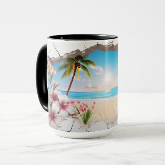 Tropical Paradise Beach - 3D Mug Tasse (Vorderseite Links)