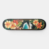 Tropical Paradise Beach & Blume Art Skateboard (Horizontal)