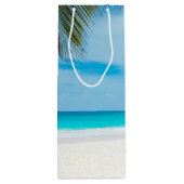 Tropical Paradise Beach Geschenktüte Für Weinflaschen (Rückseite)