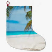 Tropical Paradise Beach Großer Weihnachtsstrumpf (Vorderseite)