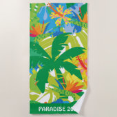 Tropical Paradise Beach Handtuch (Vorderseite)