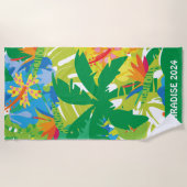 Tropical Paradise Beach Handtuch (Vorderseite)