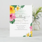 Tropical Paradise Beach Hochzeit pulsierende Flora (Stehend Vorderseite)