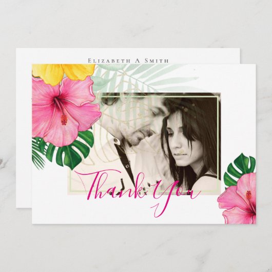 Tropical Paradise Beach Hochzeit pulsierende Flora (Vorne/Hinten)