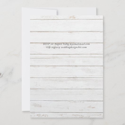 Tropical Paradise Beach Hochzeit pulsierende Flora (Rückseite)