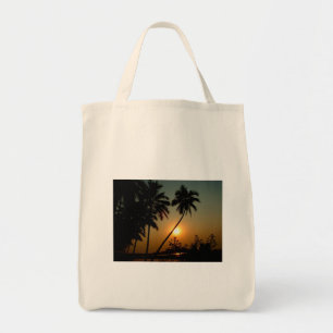 Tropical Paradise Beach Palm Tree Sand Sun Peace Tragetasche
