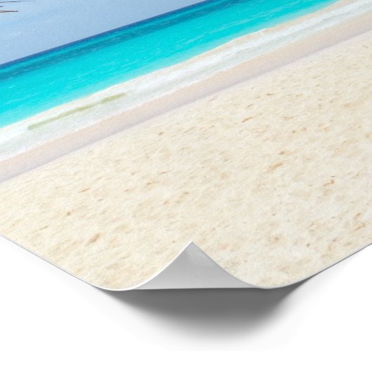 Tropical Paradise Beach Poster (Ecke)