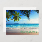 Tropical Paradise Beach Postkarte (Vorne/Hinten)