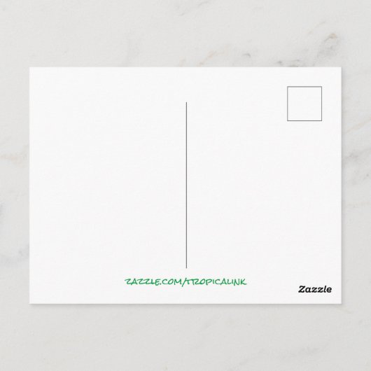 Tropical Paradise Beach Postkarte (Rückseite)