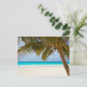Tropical Paradise Beach Postkarte (Stehend Vorderseite)