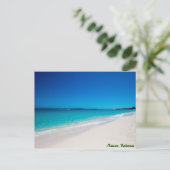 Tropical Paradise Beach Postkarte (Stehend Vorderseite)