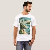Tropical Paradise Beach Scene T - Shirt (Vorne ganz)