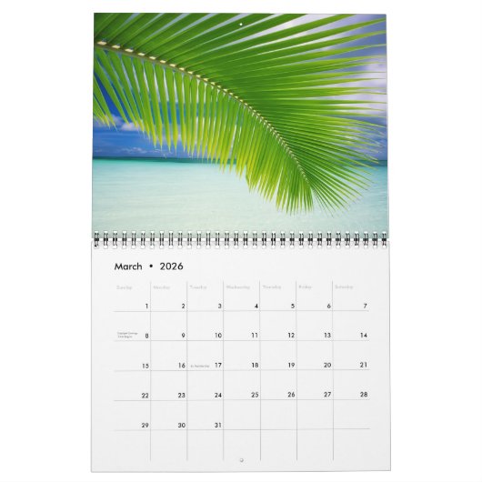 Tropical Paradise Calendar Kalender (Mär 2026)