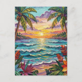 Tropical Paradise | Coastal Keeping in Touch Postkarte (Vorderseite)