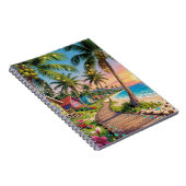Tropical Paradise Coastal Seaside Cottage Ocean  Notizblock (Rechte Seite)
