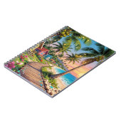 Tropical Paradise Coastal Seaside Cottage Ocean  Notizblock (Linke Seite)
