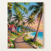 Tropical Paradise Coastal Seaside Cottage Ocean  Planer (Rückseite)