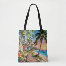 Tropical Paradise Coastal Seaside Cottage Ocean  Tasche