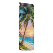 Tropical Paradise Coastal Seaside Cottage Ocean Thermosbecher (Nach rechts gedreht)