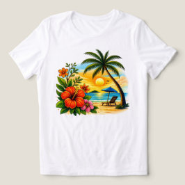 Tropical Paradise Damen Strand T-Shirt bei Sonnenu Tri-Blend Shirt