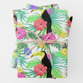Tropical Paradise Foliage Exotic Toucan Bird Geschenkpapier Set (Beispiel)