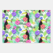 Tropical Paradise Foliage Exotic Toucan Bird Geschenkpapier Set (Vorderseite)