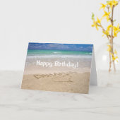 Tropical Paradise Geburtstagskarte Karte (Gelbe Blume)